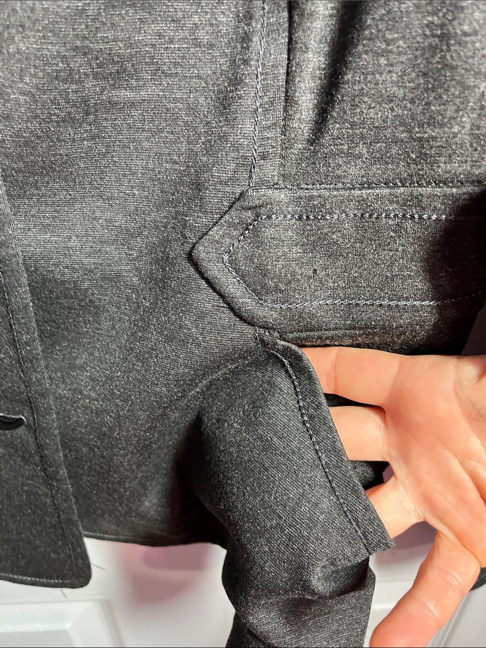 Max Studio Gray Button-Front Jacket - Picture 6 of 11